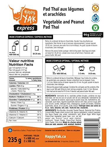 Happy Yak - Vegetable and Peanut Pad Thai