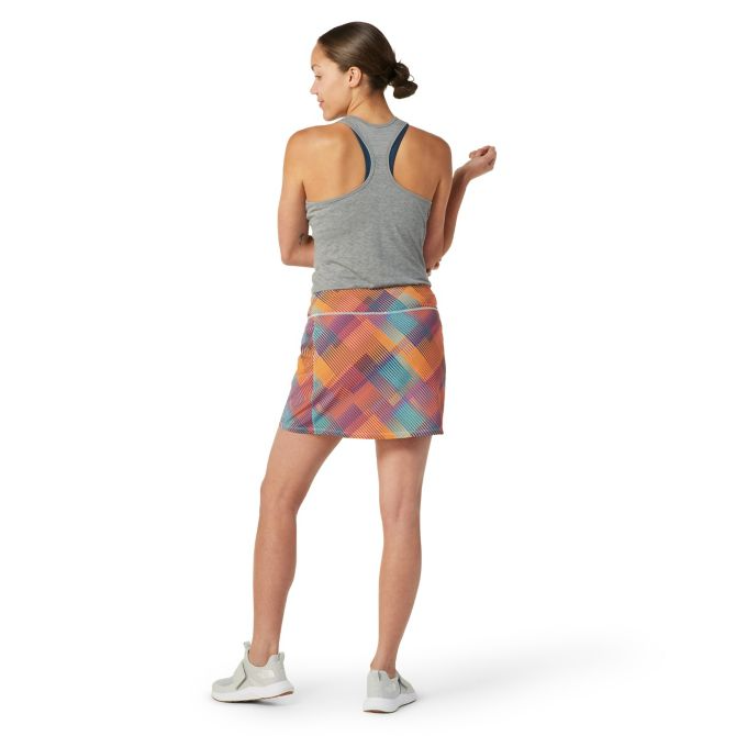 Smartwool - Women's Merino Sport Lined Skirt- Festive Fuchsia Mountain Plaid Print