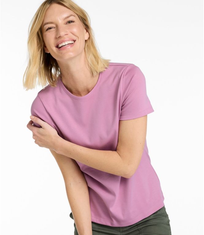 LL Bean- Women's Pima Crewneck short sleeve shirt