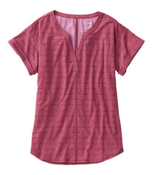 L.L. Bean - Women's Streamside Tee, Short-Sleeve Splitneck