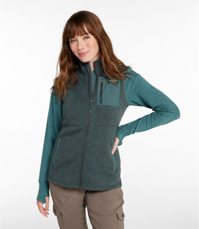 L.L. Bean -  Bean's Sweater Fleece Long Vest Women's Regular