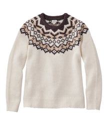L.L. Bean - Bean's Classic Ragg Wool Crewneck Fair Isle Sweater Women's Regular