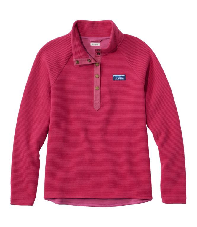 L.L. Bean -  Lakewashed Double-Knit 1/4 Snap Women's Regular