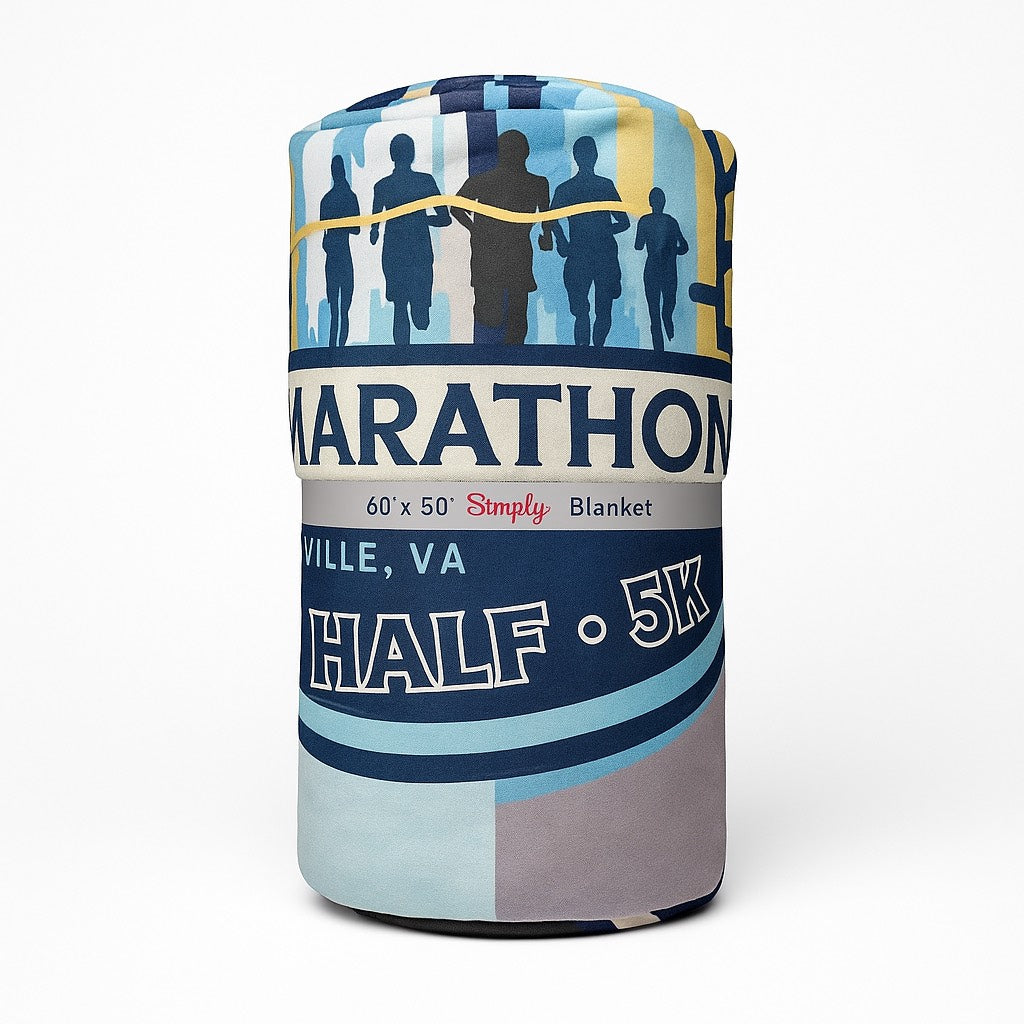 Three Sisters Marathon Sherpa Blanket (Official Logo)