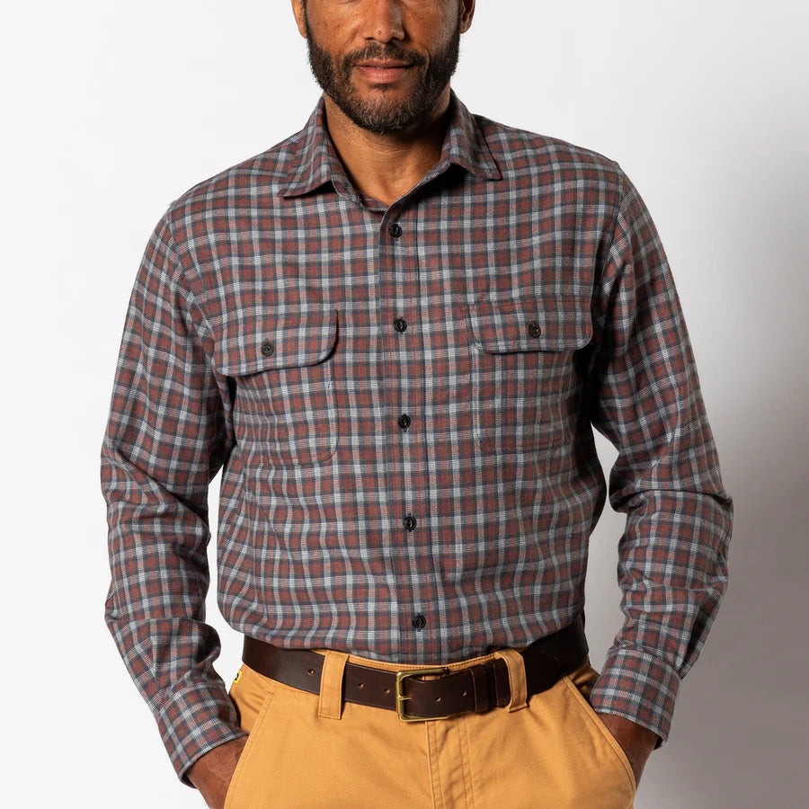 Duck Head - LS PERFORMANCE FLANNEL SPORT SHIRT-BALLARD PLAID
