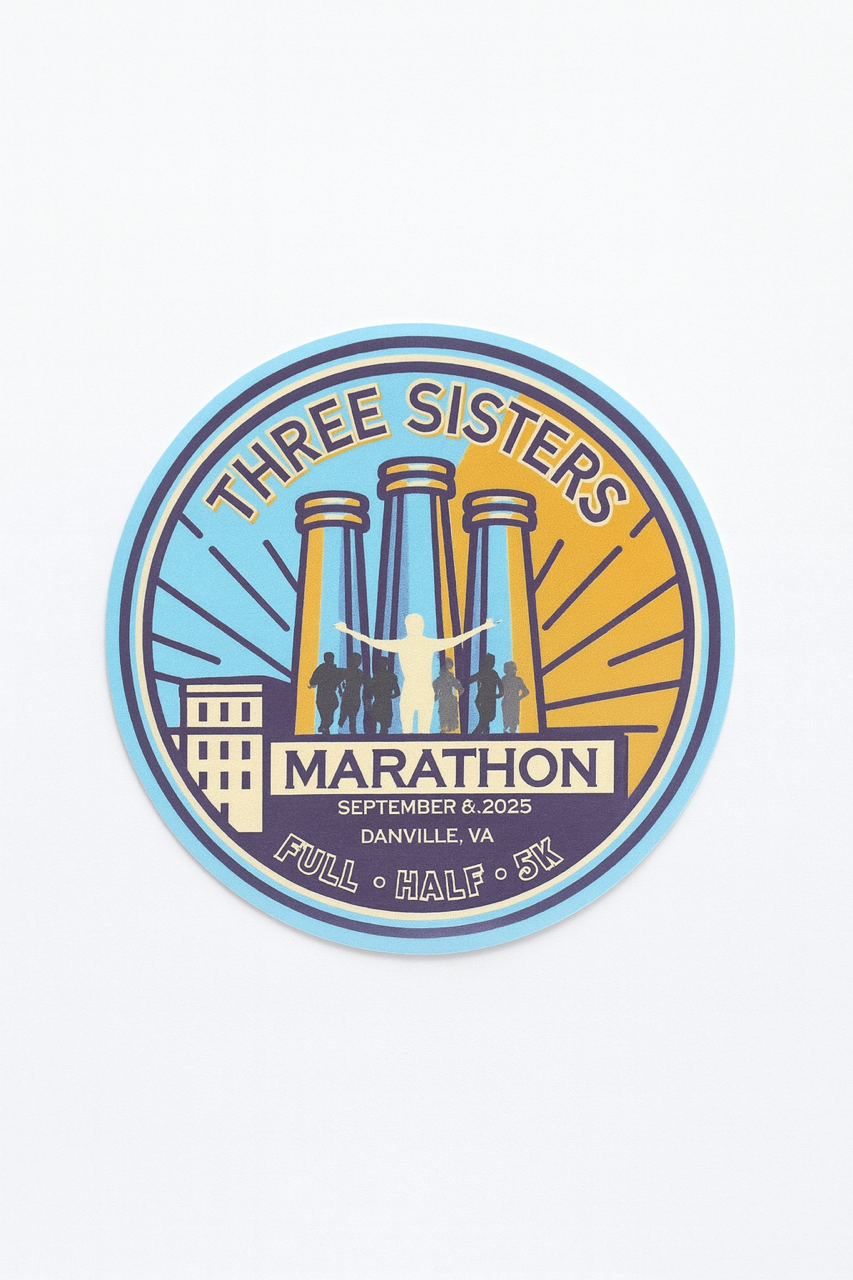 Official 2025 Three Sisters Marathon Sticker Collection