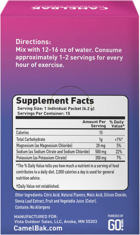 CamelBak - Performance Hydration Sustain Electrolyte Tear Sticks, 15 Pack