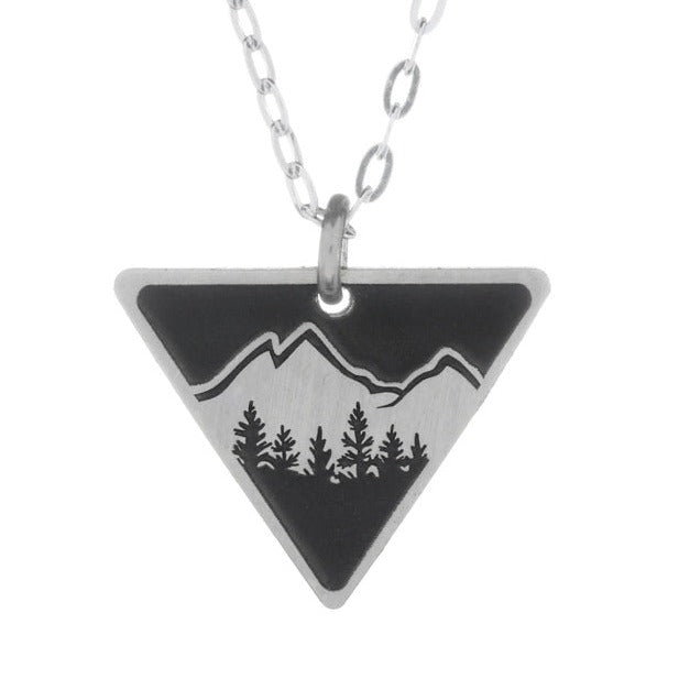 The Bearded Jeweler - Explorer Small Triangle Necklace | Hand crafted sterling silver