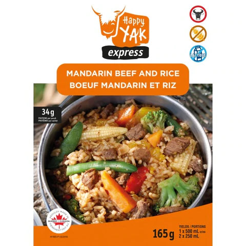 Happy Yak - Mandarin Beef and Rice