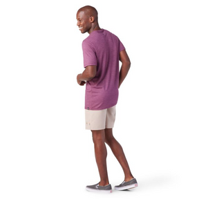 Smartwool - Men's Merino Sport Midnight Snooze Short Sleeve Graphic Tee - Argyle Purple Heather