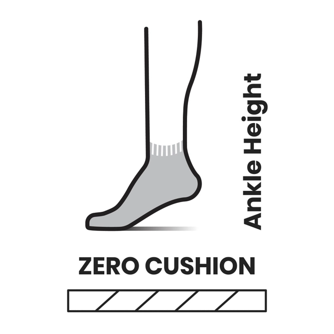 Smartwool - Run Zero Cushion Ankle Pattern Socks