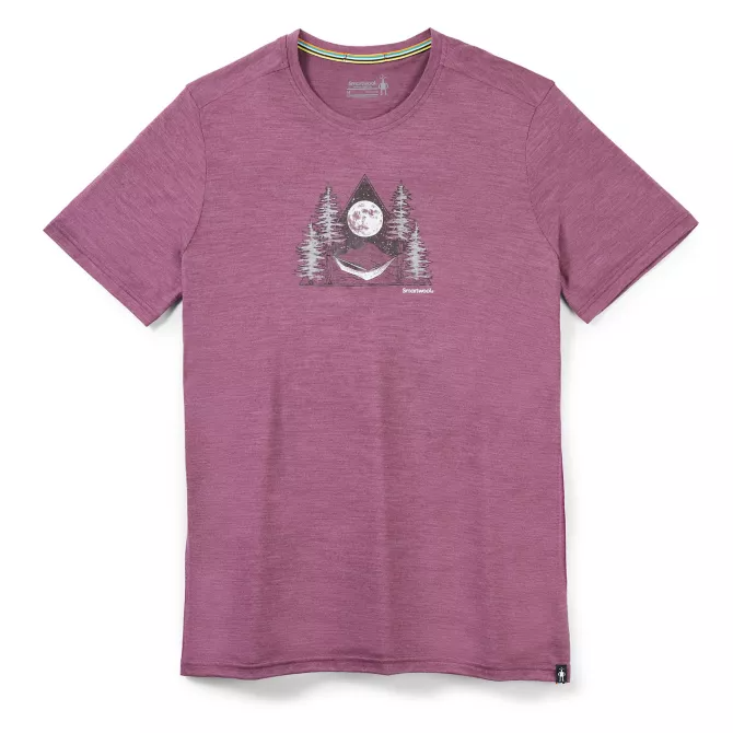 Smartwool - Men's Merino Sport Midnight Snooze Short Sleeve Graphic Tee - Argyle Purple Heather