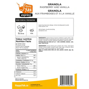 Happy Yak - Raspberry and Vanilla Granola